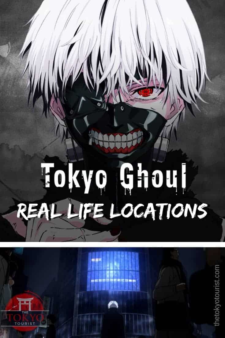 Tokyo Ghoul real life locations, closeup of Kaneki. Perfect for Pinterest.