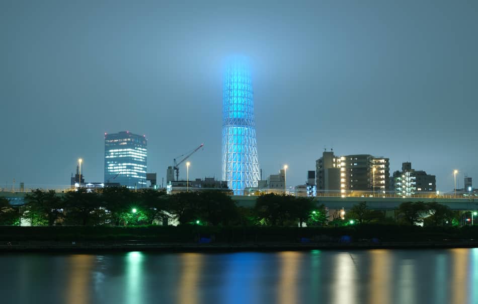 Is Tokyo Skytree Worth it? Photo of Tokyo Skytree reaching up into the clouds
