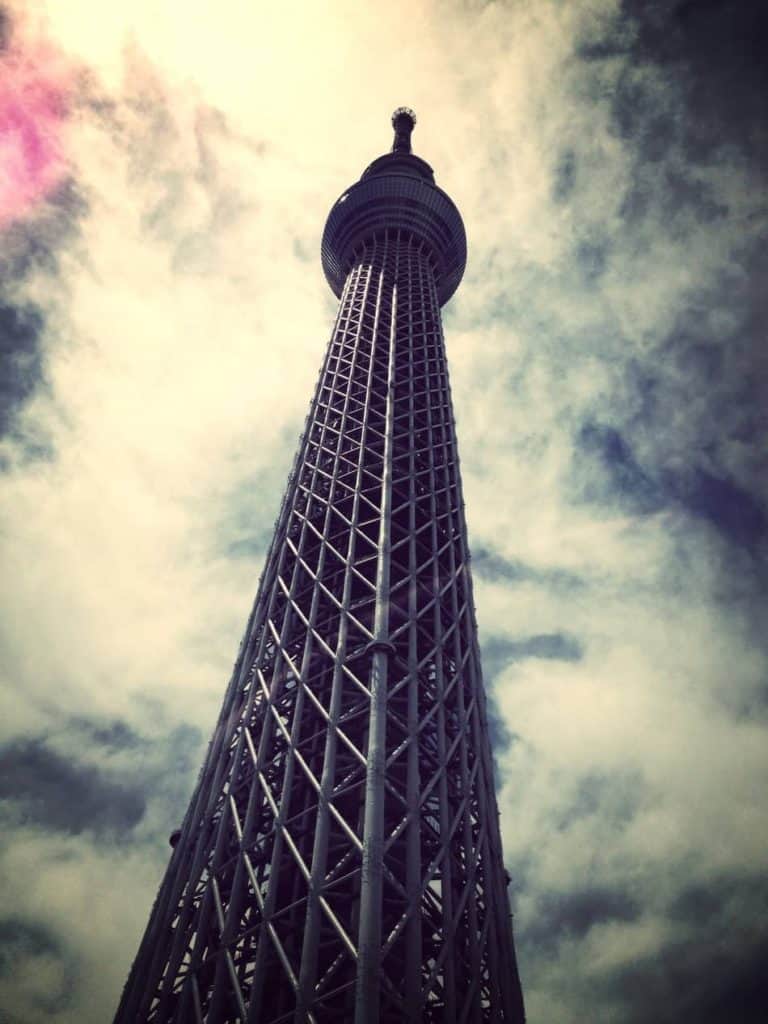 Is Tokyo Skytree Worth it? Photo taken of Tokyo Skytree from ground level