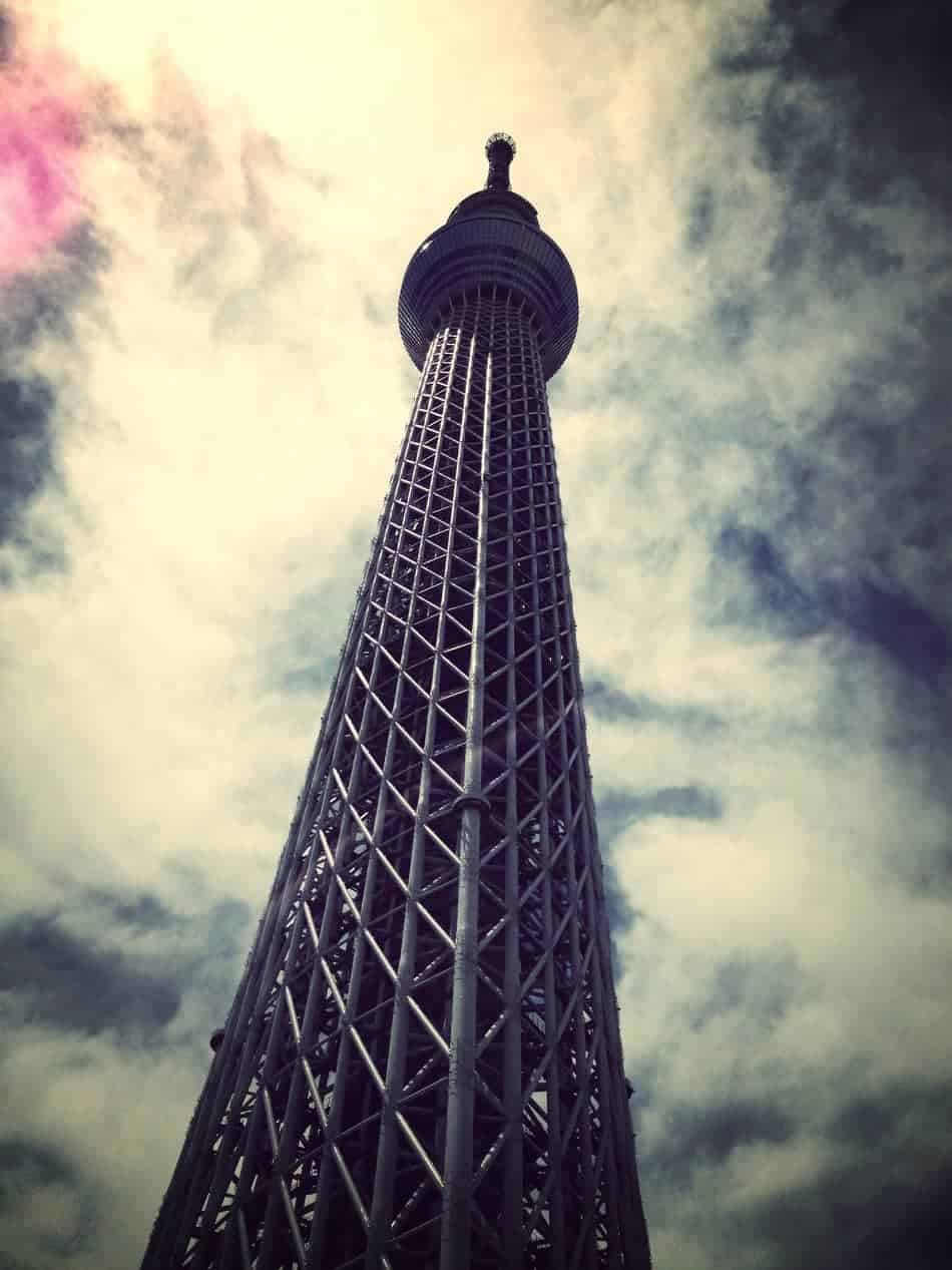 Is Tokyo Skytree Worth it? Photo taken of Tokyo Skytree from ground level