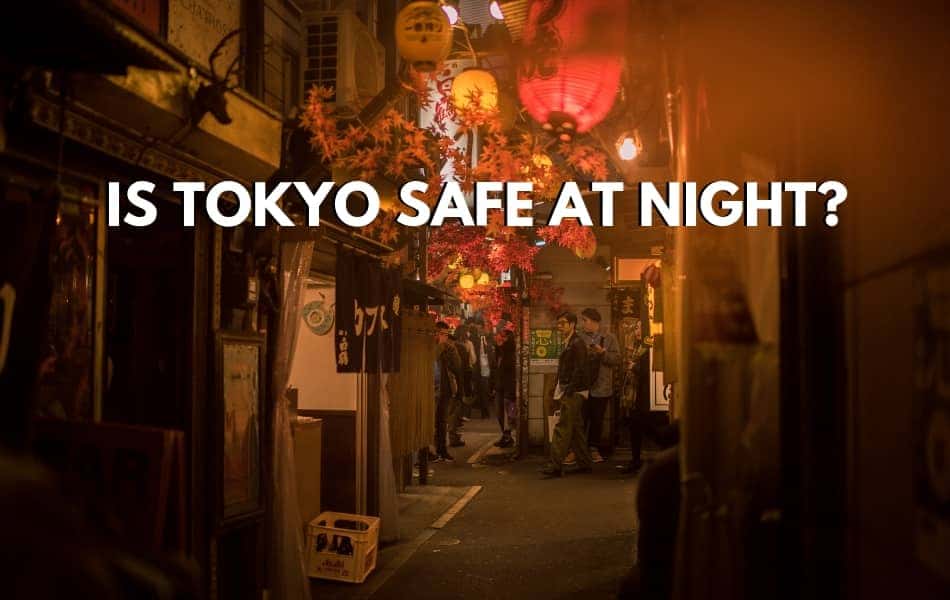 Alleyway in Tokyo with a few people. Is Tokyo safe at night?