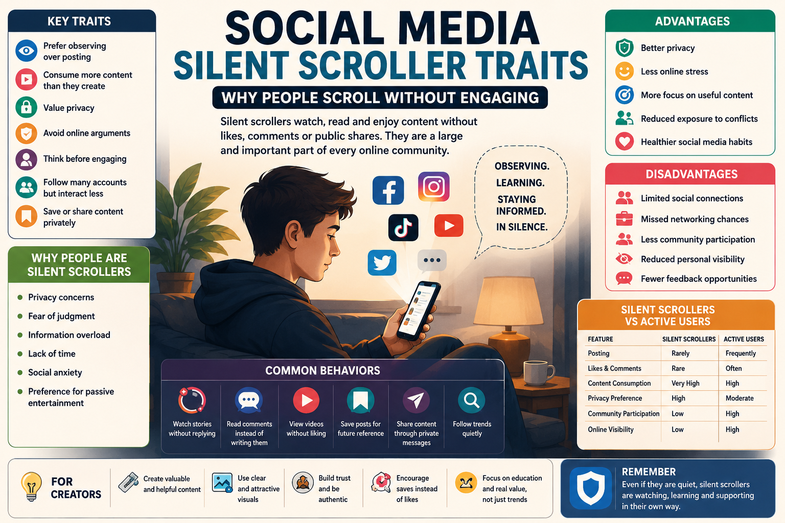 Social Media Silent Scroller Traits