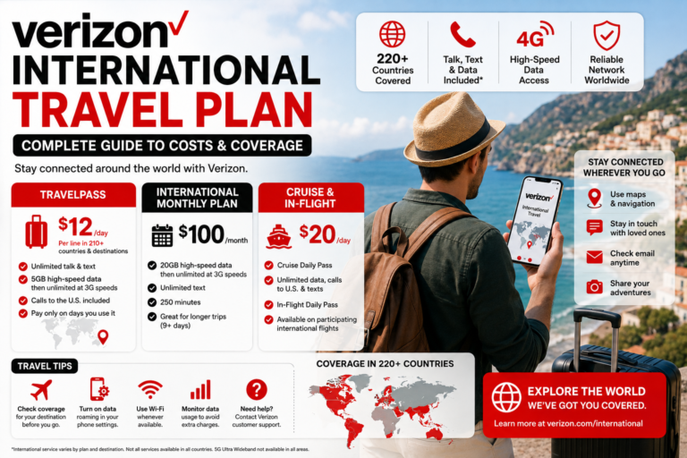 verizon international travel plan​