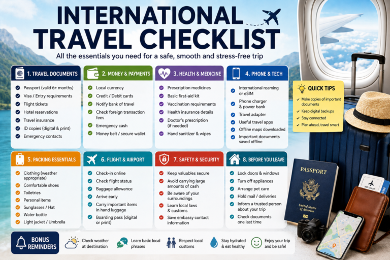 international travel checklist​